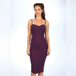 STOP STARING! Million Dollar Baby Wiggle Dress, Eggplant, Size 4, NWT